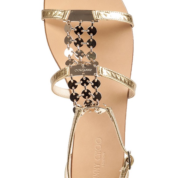 Jimmy Choo Wyatt Metallic Sandal - Picture 4 of 16